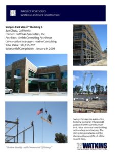 Scripps Park West San Diego Construction