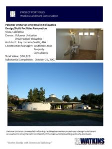 Palomar Church Construction and Development
