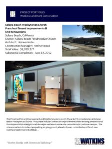Solana Beach Church Construction
